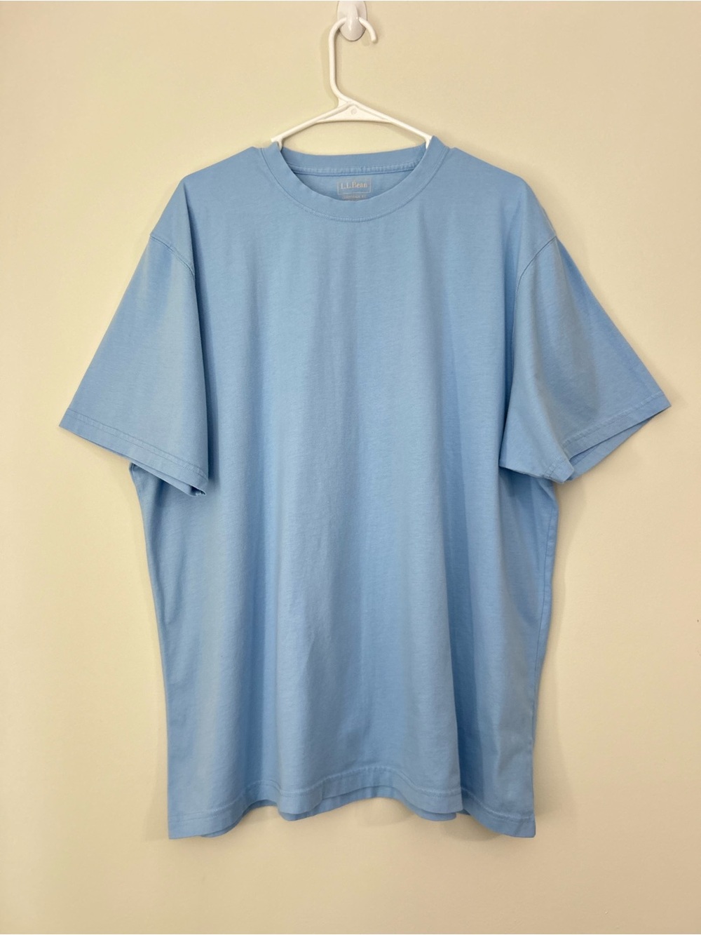 L.L.Bean T-Shirt Mens Traditional Fit Crew Neck Blue Tee Short Sleeve Cotton XL